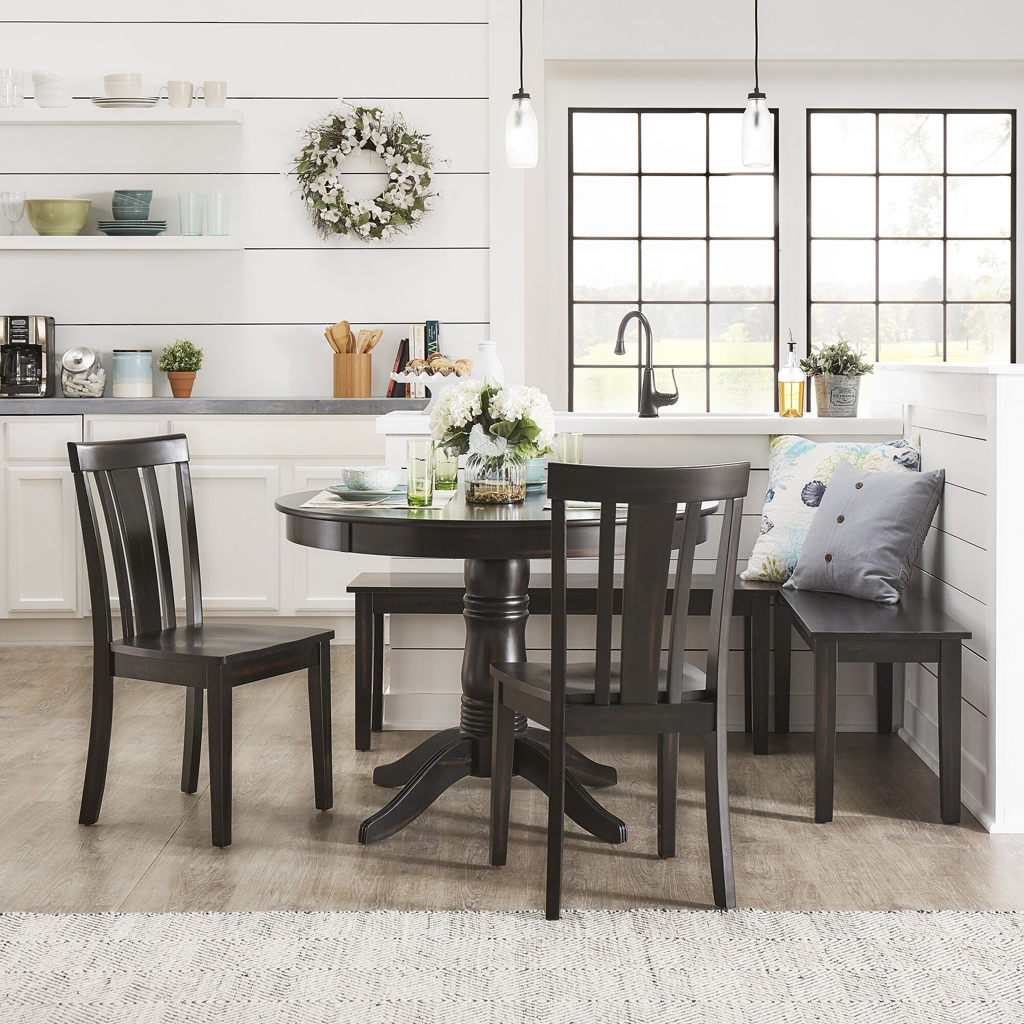 Wood 5-Piece Breakfast Nook Set