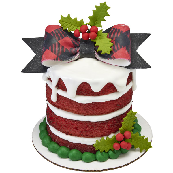 Buffalo Plaid Gum Paste Bows