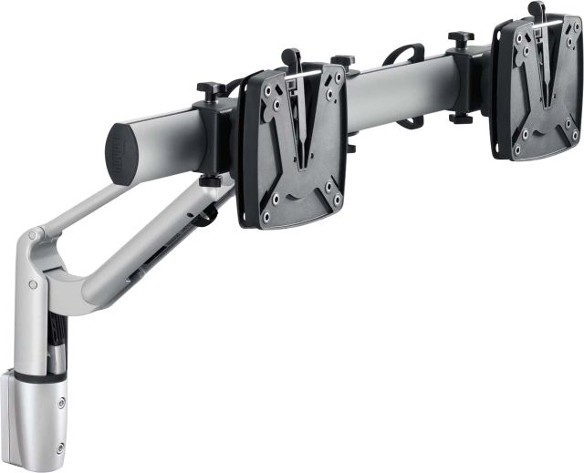 LiftTEC® I Dual TSS displays 2 monitors on a Novus TSS column for comfortable side-by-side viewing