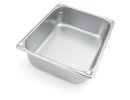 Fourth-size 4-inch-deep Super Pan® heavy-duty stainless steel steam table pan with flat corners