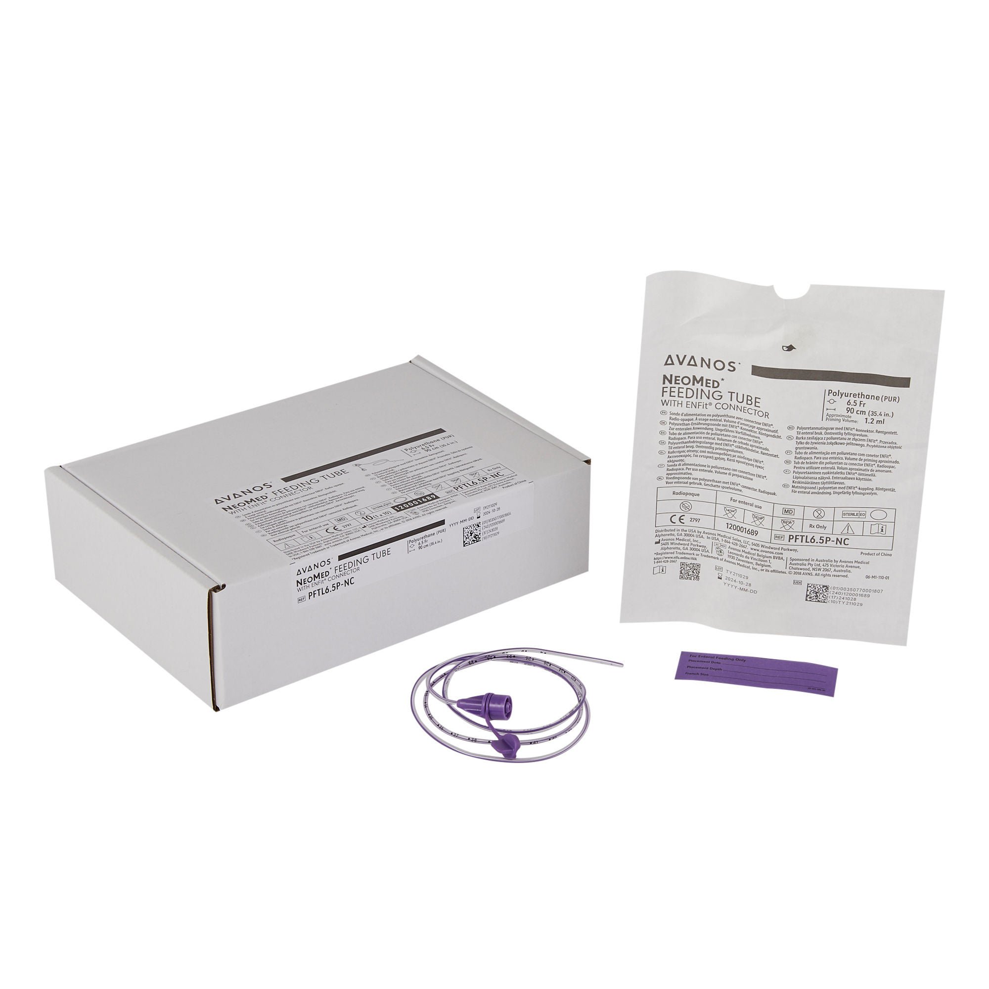 Avanos Medical Sales LLC TUBE, FEED ENT PU PUR ENFIT 6.5FRX90CM (10/PK)
