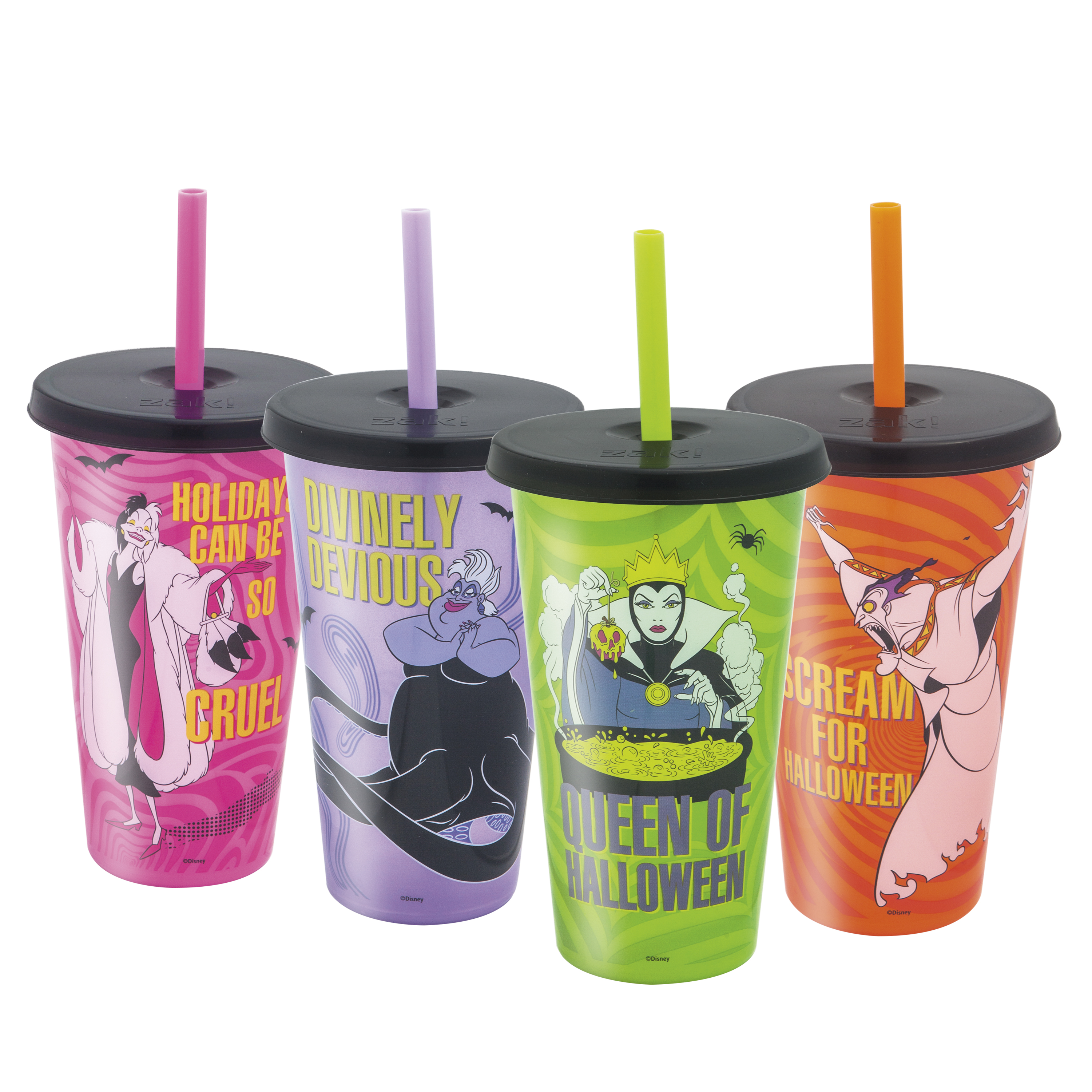 Disney 25 ounce Reusable Plastic Kids Tumbler, Cruella and Friends, 4-piece set slideshow image 1 Disney 25 ounce Reusable Plastic Kids Tumbler, Cruella and Friends, 4-piece set slideshow image 1