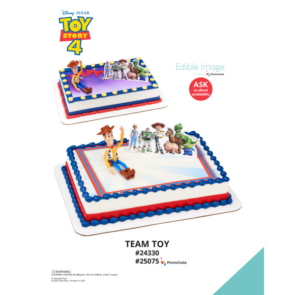 Disney and Pixar's Toy Story 4 Team Toy The Magic of Cakes® PhotoCake® Enhanced Background and Icing Page