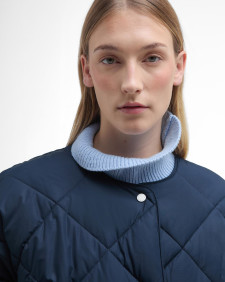 Brigitte Puffer Jacket Navy/Sky Dress Tartan