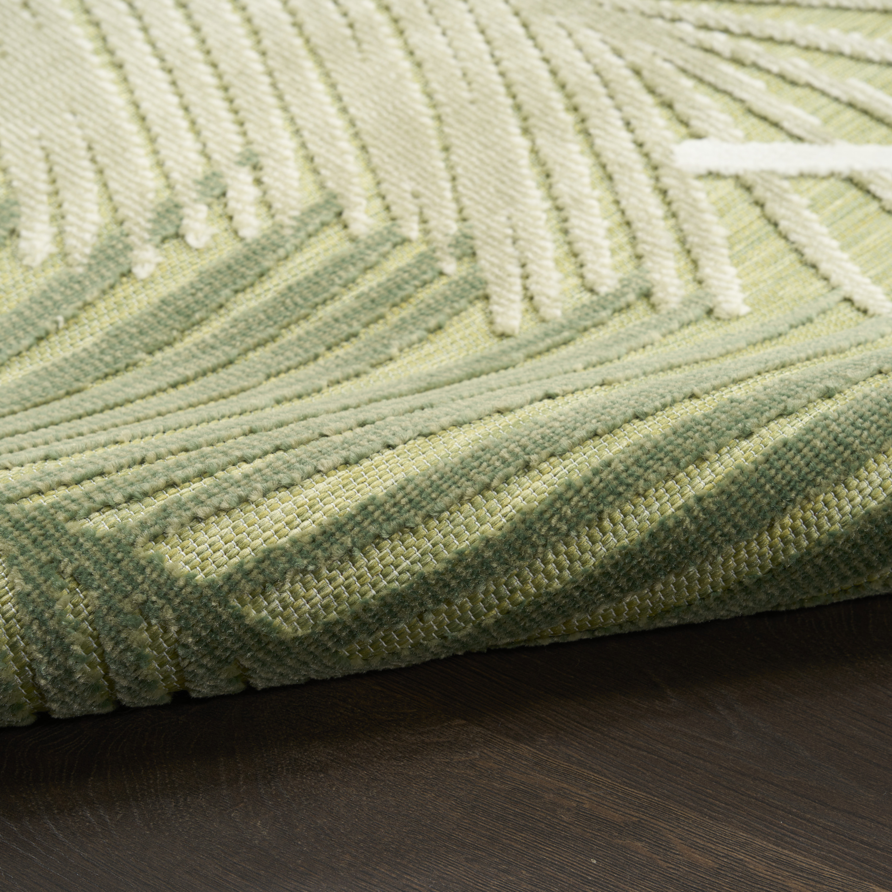 Nourison Suncoast 5'3" x 7'3" Green Tropical Rug