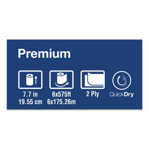 Tork, H1 Premium Soft Matic, 575ft Roll Towel, 2 ply, White