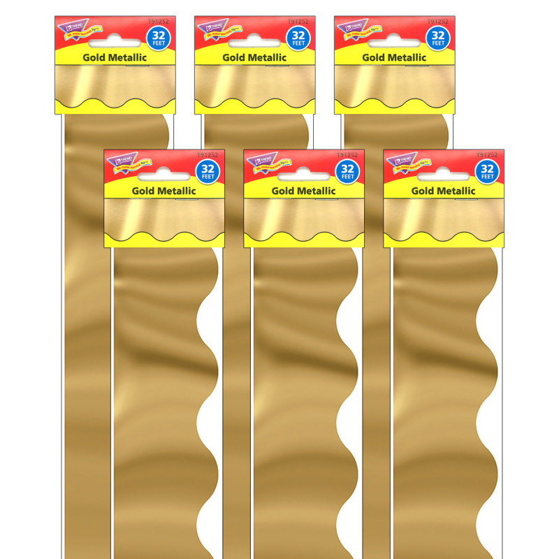 Gold Metallic Terrific Trimmers®, 32.5' Per Pack, 6 Packs