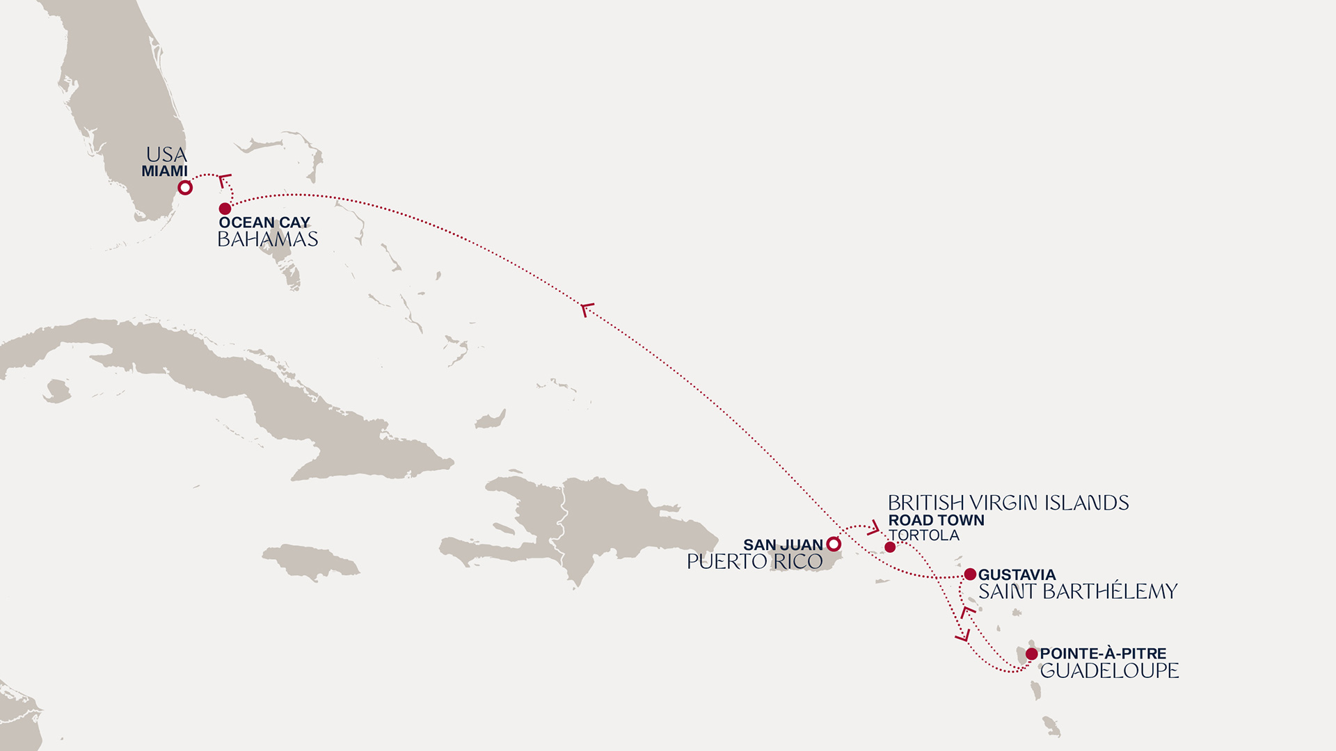 Itinerary map