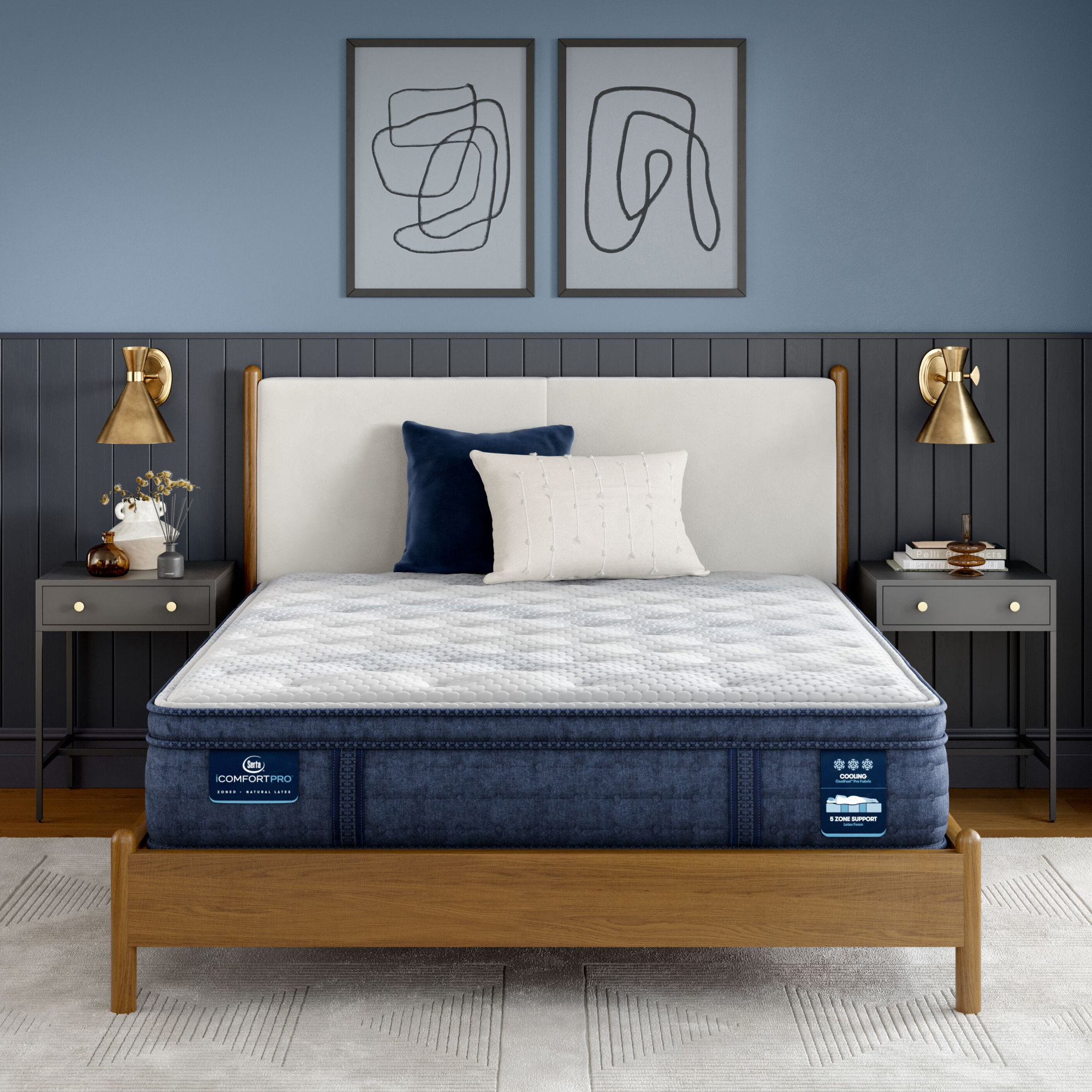 Serta iComfortPro Dartmouth 15" Latex Foam Plush Pillow Top Mattress