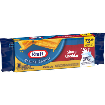 Kraft Sharp Cheddar Cheese, 8 oz Block