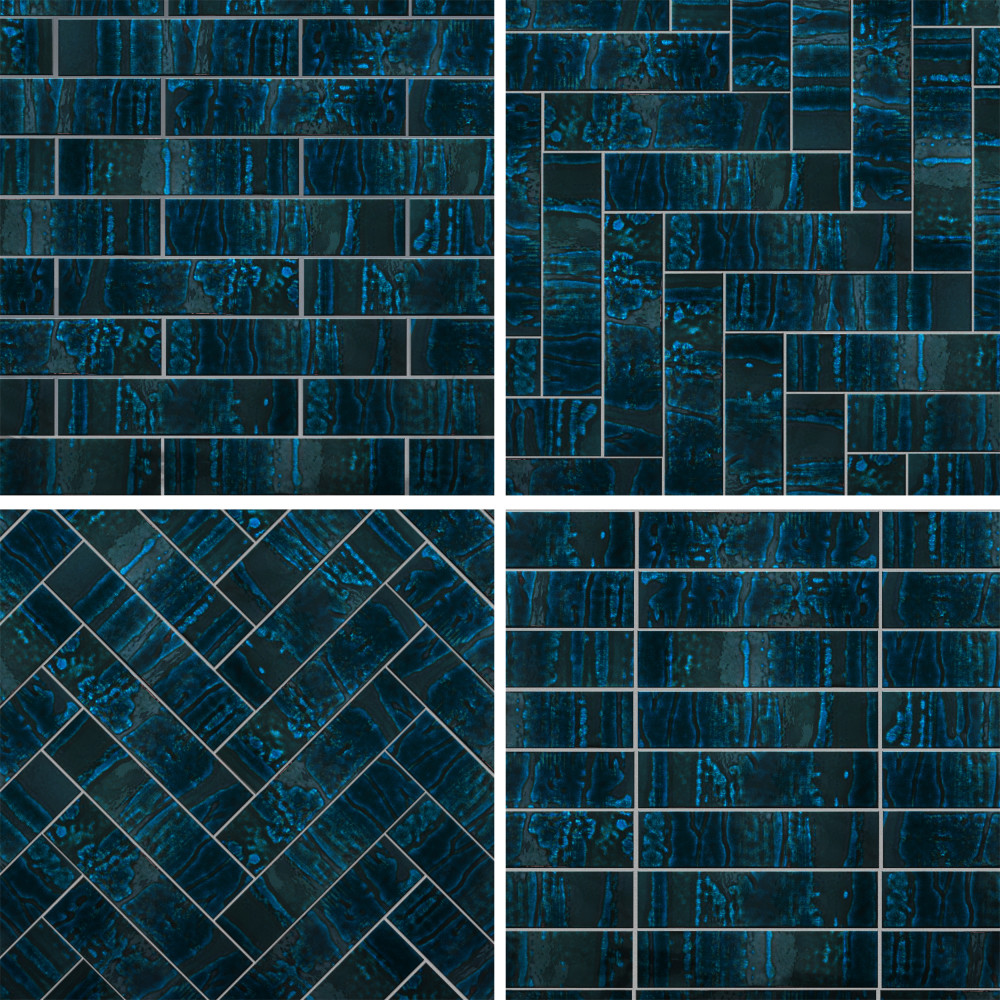 Joliet Sapphire 3 in. x 12 in. Ceramic Wall Tile