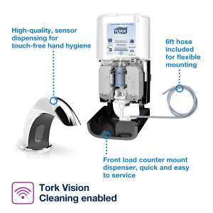 Tork, S26 Counter Mount, 2000ml, Chrome, Automatic Dispenser