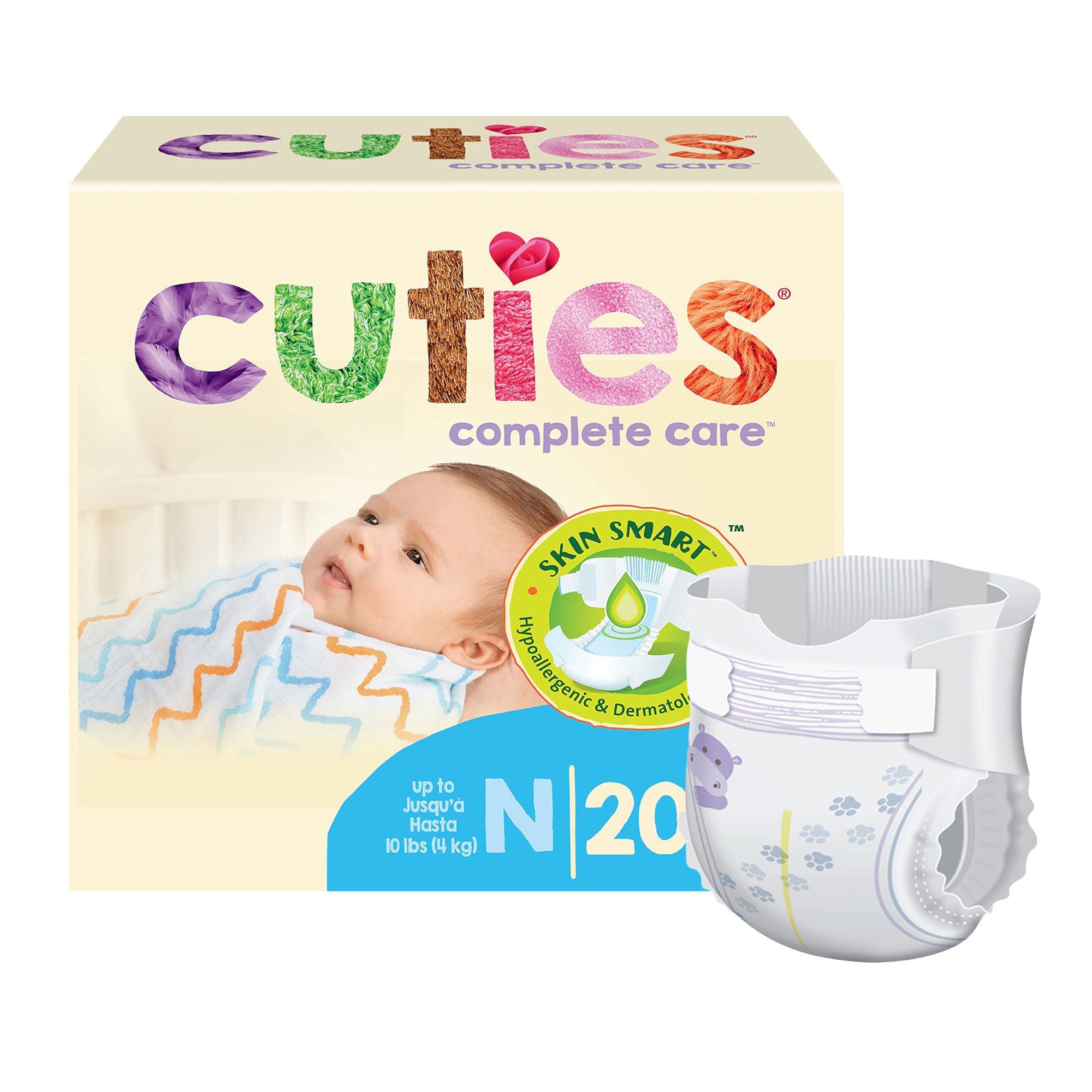 Cuties® Complete Care Diapers, Newborn