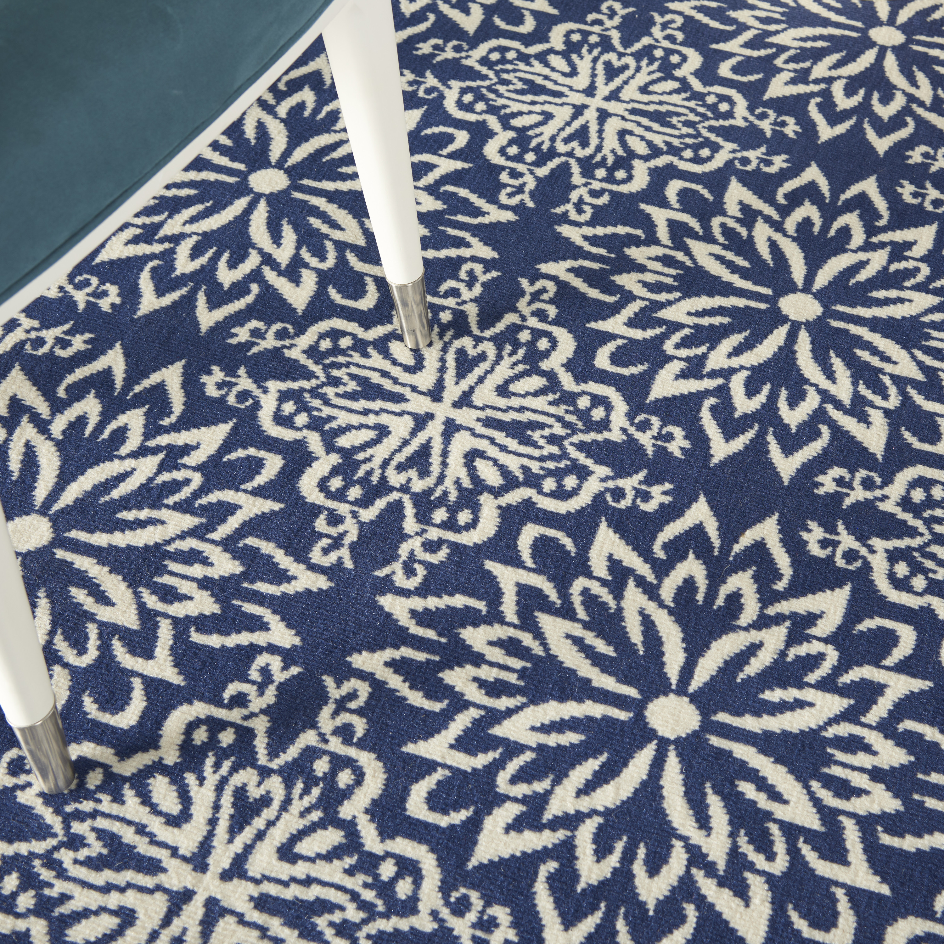 Nourison Jubilant 6' x 9' Navy Ivory Farmhouse Indoor Rug