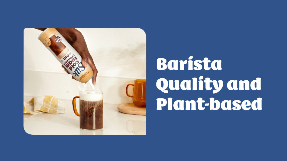 thumbnail video image 2 of Silk Plant-Based Cold Foam Creamer, White Chocolate Macadamia Oat Creamer, 14 oz Can, 2 of 14