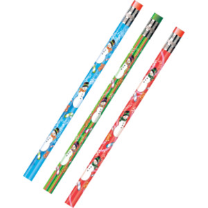 Holiday Snowmen Assorted Pencils, Pack of 12