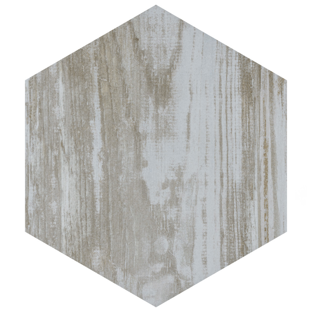 Suomi Hex Grey 8-5/8 in. x 9-7/8 in. Porcelain Floor and Wall Tile