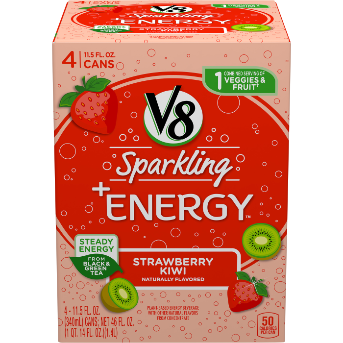 Sparkling +Energy Strawberry Kiwi V8® Fruit and Vegetable Juices