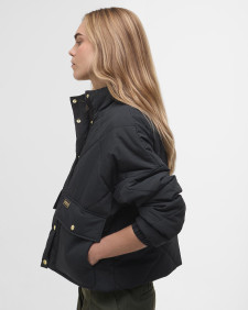 Zola Quilted Jacket Black/Envy Green