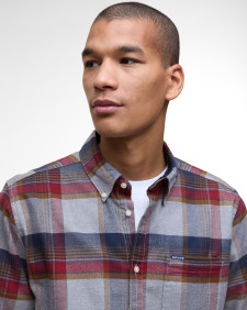Portdown Tailored Long-Sleeved Shirt Light Grey Marl