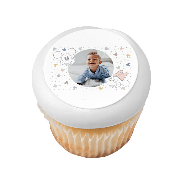 Disney Baby Mickey Mouse and Minnie Mouse PhotoCake® Edible Image® Frame