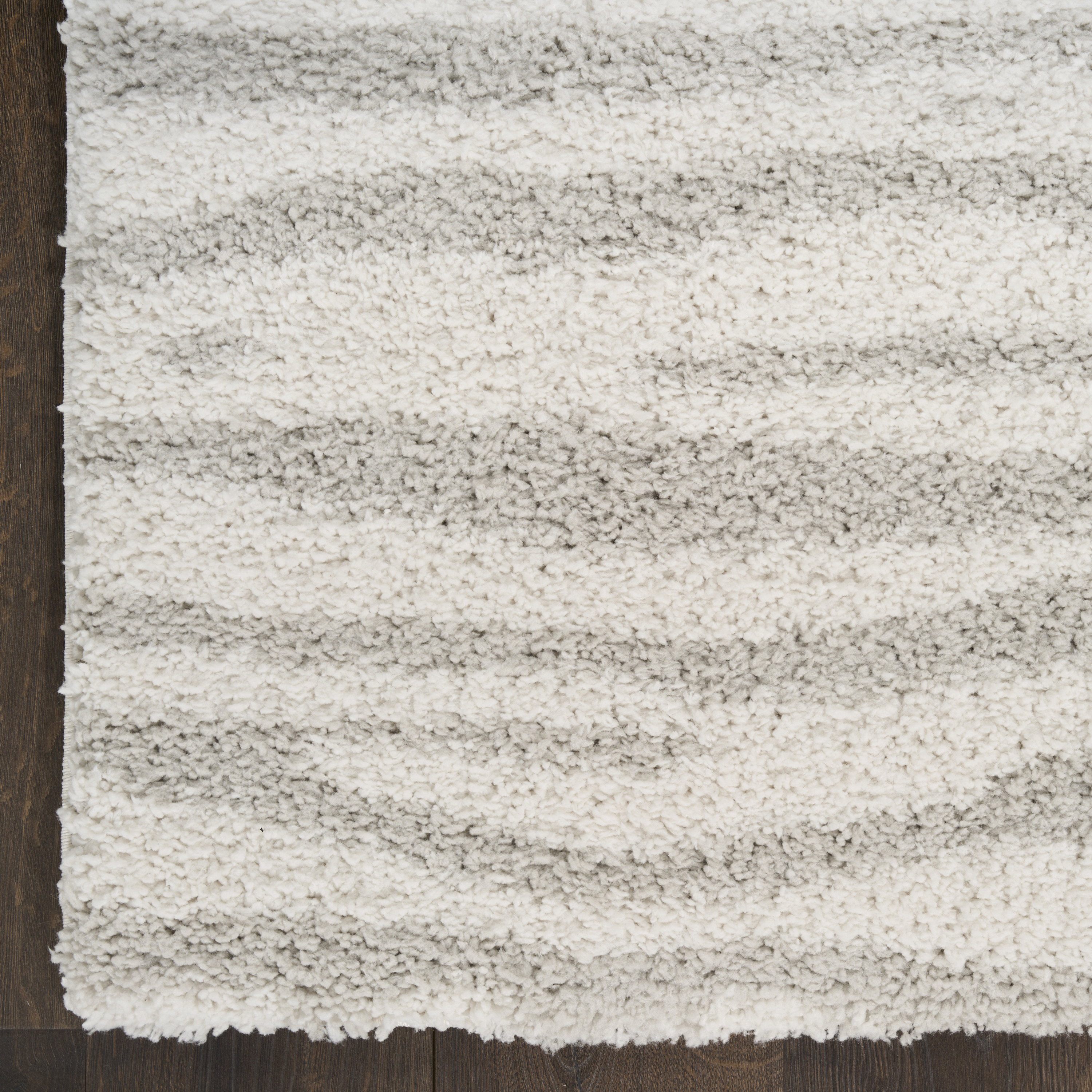 Nourison Modern Shag 7'10" x 9'10" Ivory Grey Modern Indoor Rug