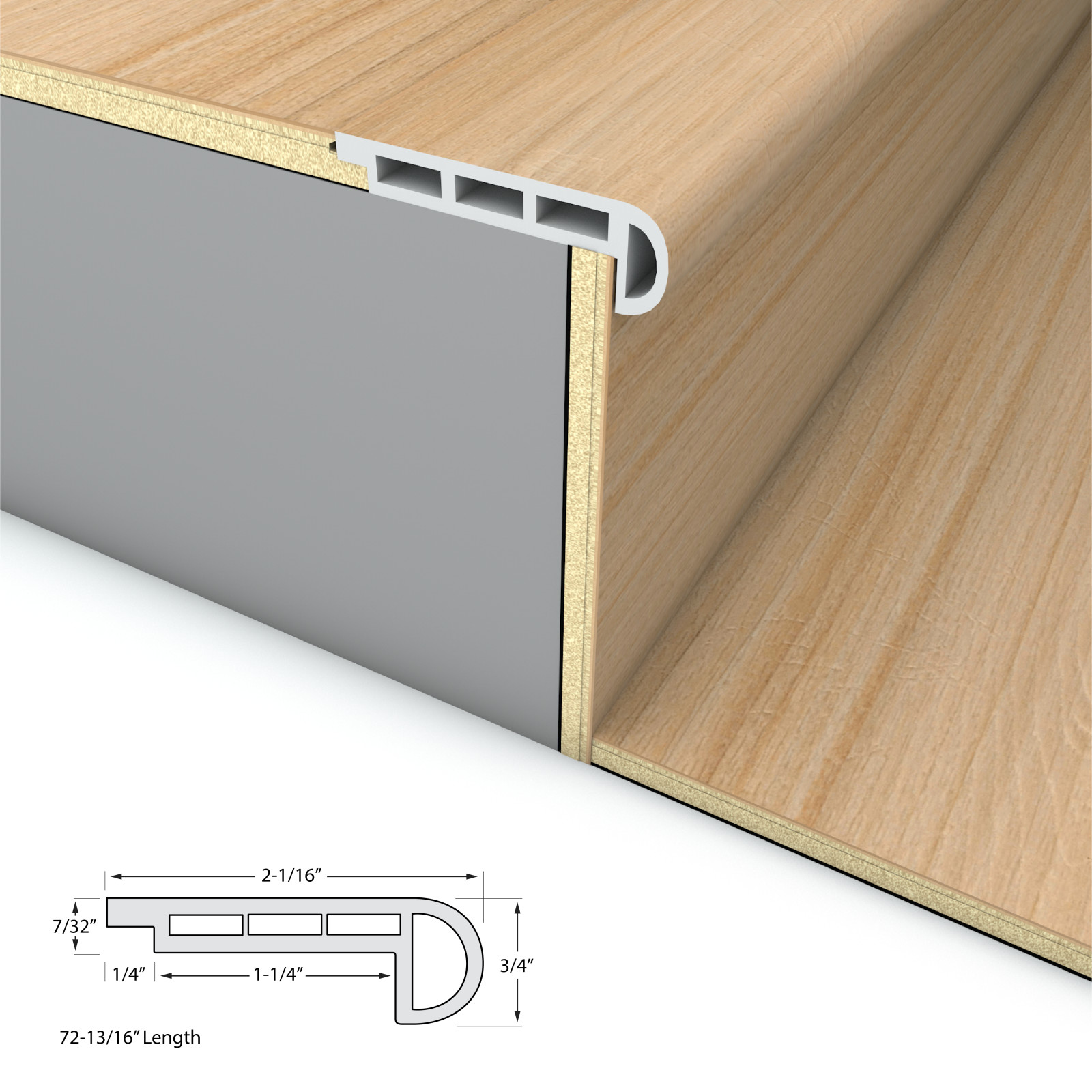 Locals Only Stair Nosing Flush 6.5mm view 4