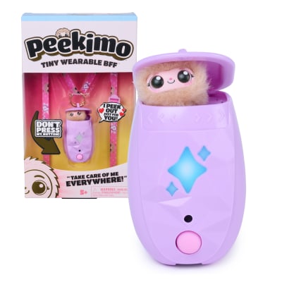 Peekimo, Purple Interactive Pet and Wearable Accessory, Cute Electronic Pets with over 100 Reactions, Collectible Accessories and Birthday Gifts Idea for Ages 5 and up