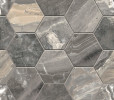 Anima Futura Keen Grey 12×12 Hexagon Mosaic Polished