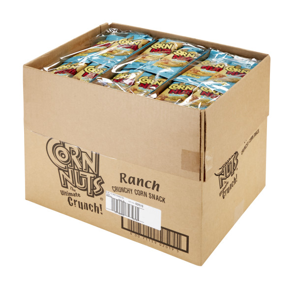 CORN NUTS Ranch Crunchy Corn Kernels Snack, 1.7 oz. Pack of 12 . C1RM - Front Right Open Case (Hi Res)