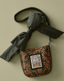 Barbour FARM Rio Ana Clara Bow Bag Royal Pineapple Print
