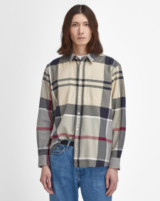 Renford Oversized Long-Sleeved Tartan Shirt Dress Tartan