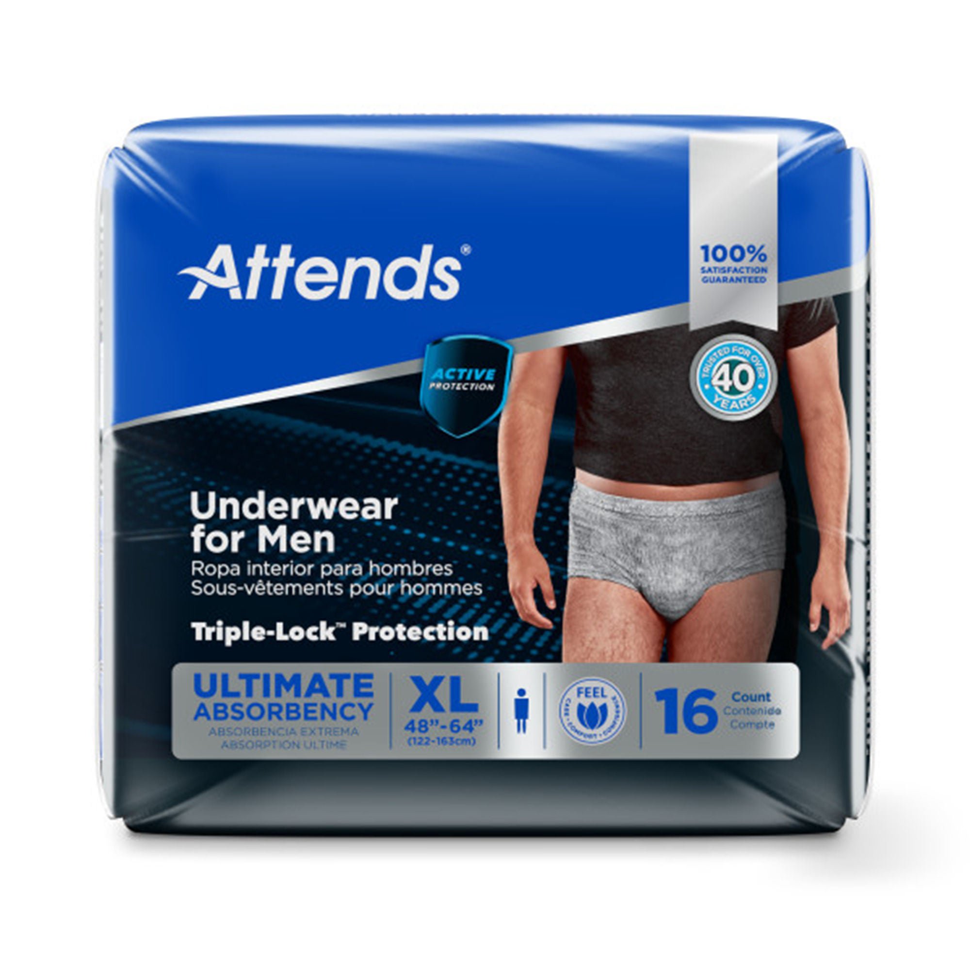 Attends® for Men Absorbent Underwear, Heavy Absorbency, X-Large