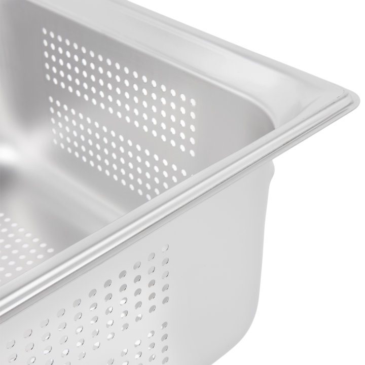 Full-size 6-inch-deep Super Pan 3® stainless steel perforated steam table pan