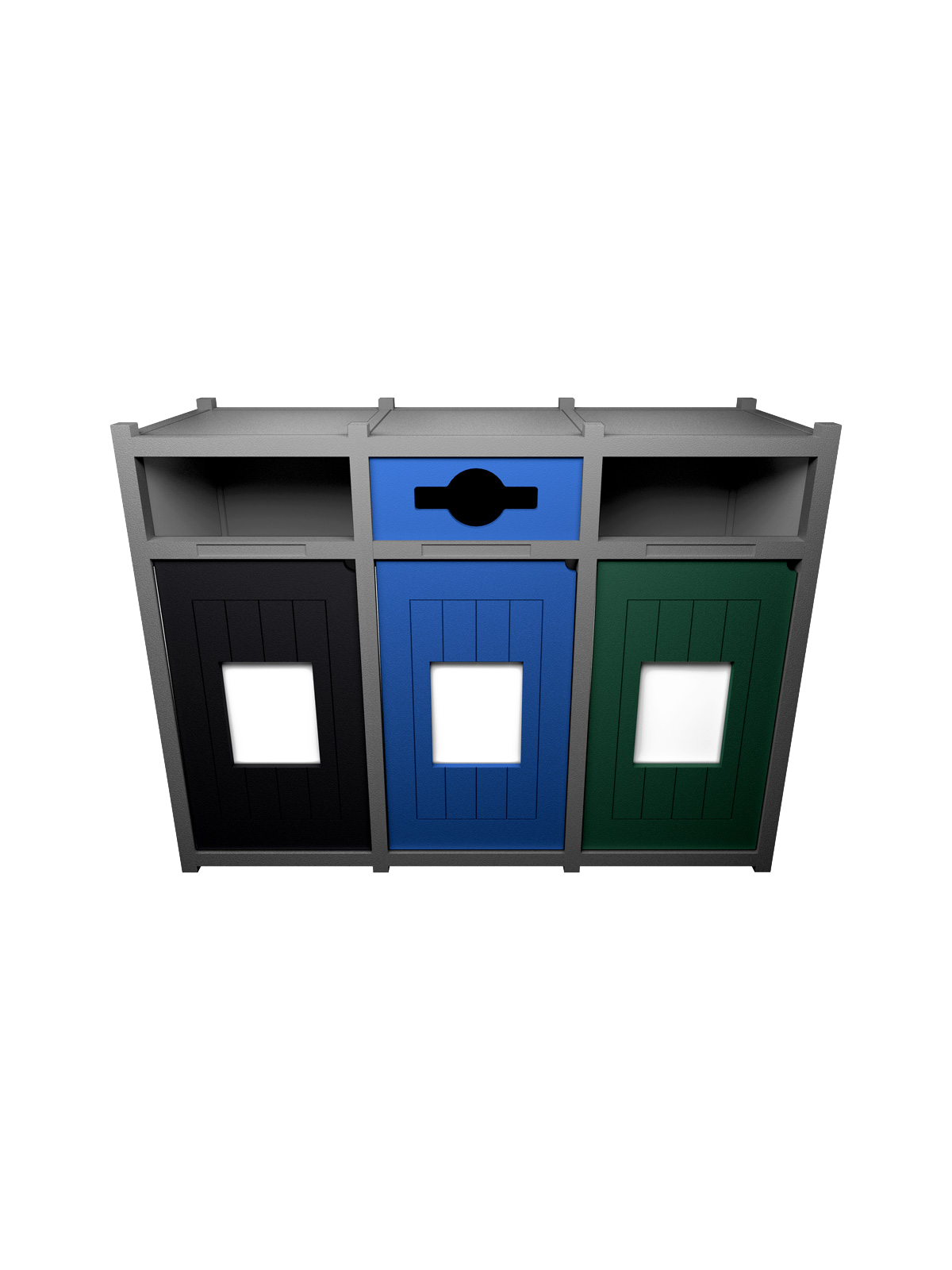 VISION – Triple – Unit – Full-Mixed-Full – Grey-Black-Blue-Green