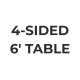 4-Sided Cover for 6ft Tables