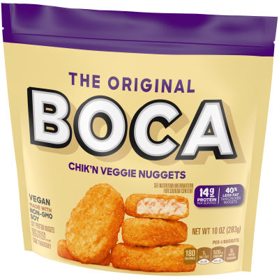 BOCA Original Vegan Chik'n Veggie Nuggets with Non-GMO Soy, 10 oz Bag