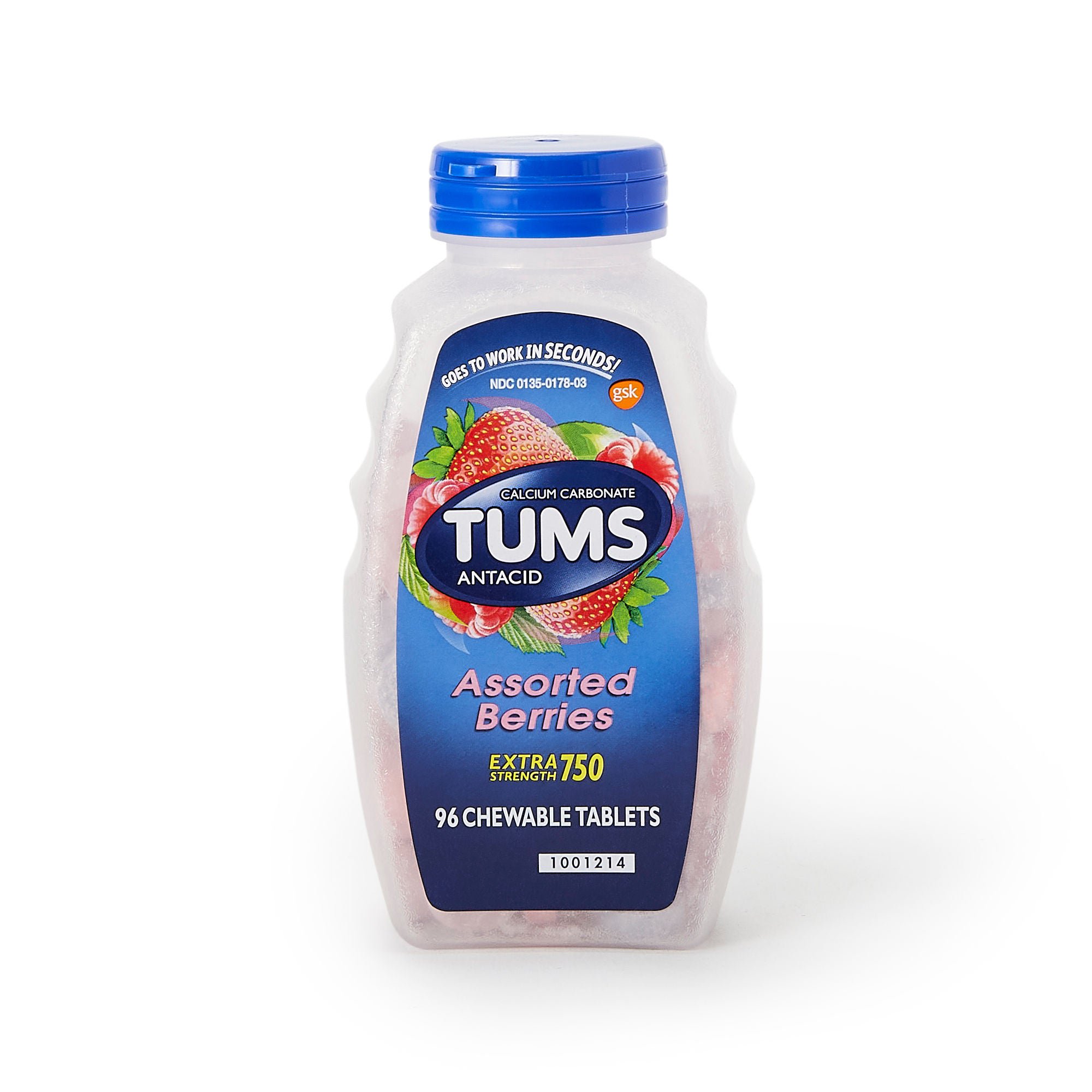 Tums® Extra Strength 750 Antacid Chewable Tablets Assorted Berries