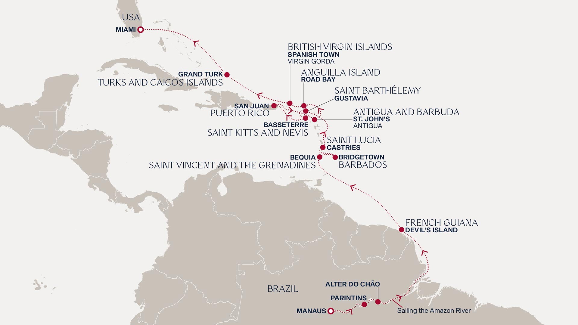 Itinerary map