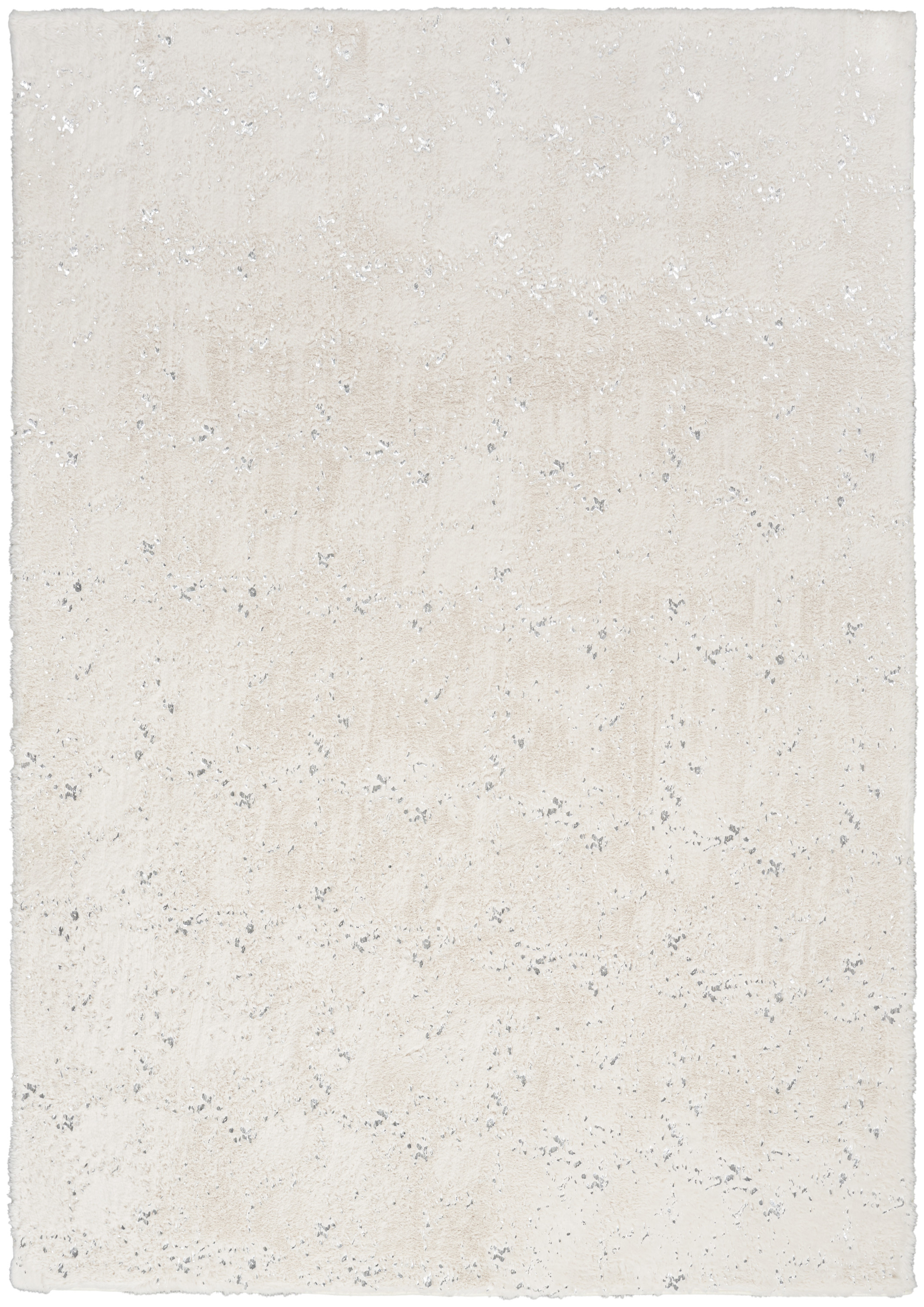 Nourison Cozy Shimmer 7'9" x 9'9" Ivory Silver Glam Indoor Rug