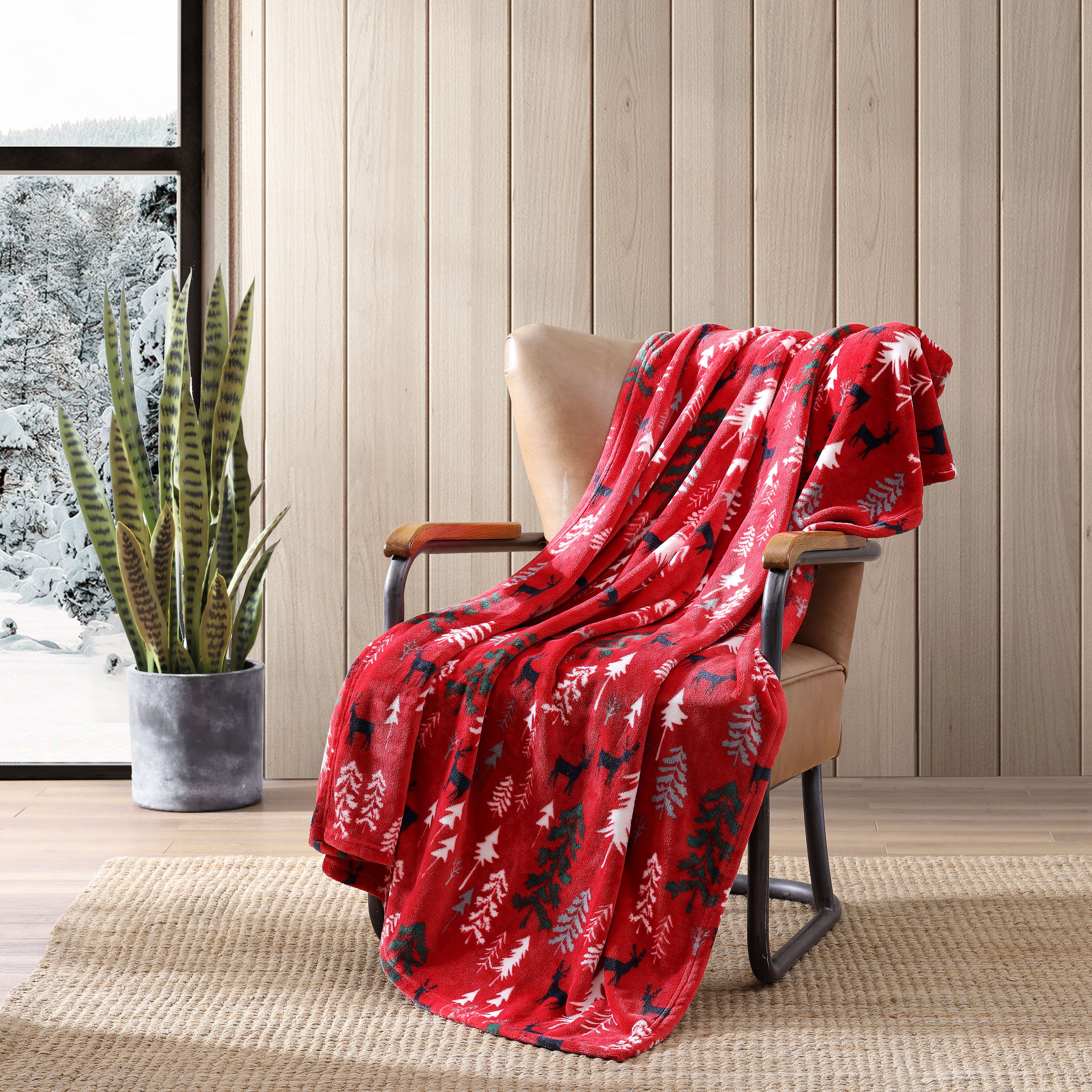 Eddie Bauer Plush-Fleece Throw Blanket