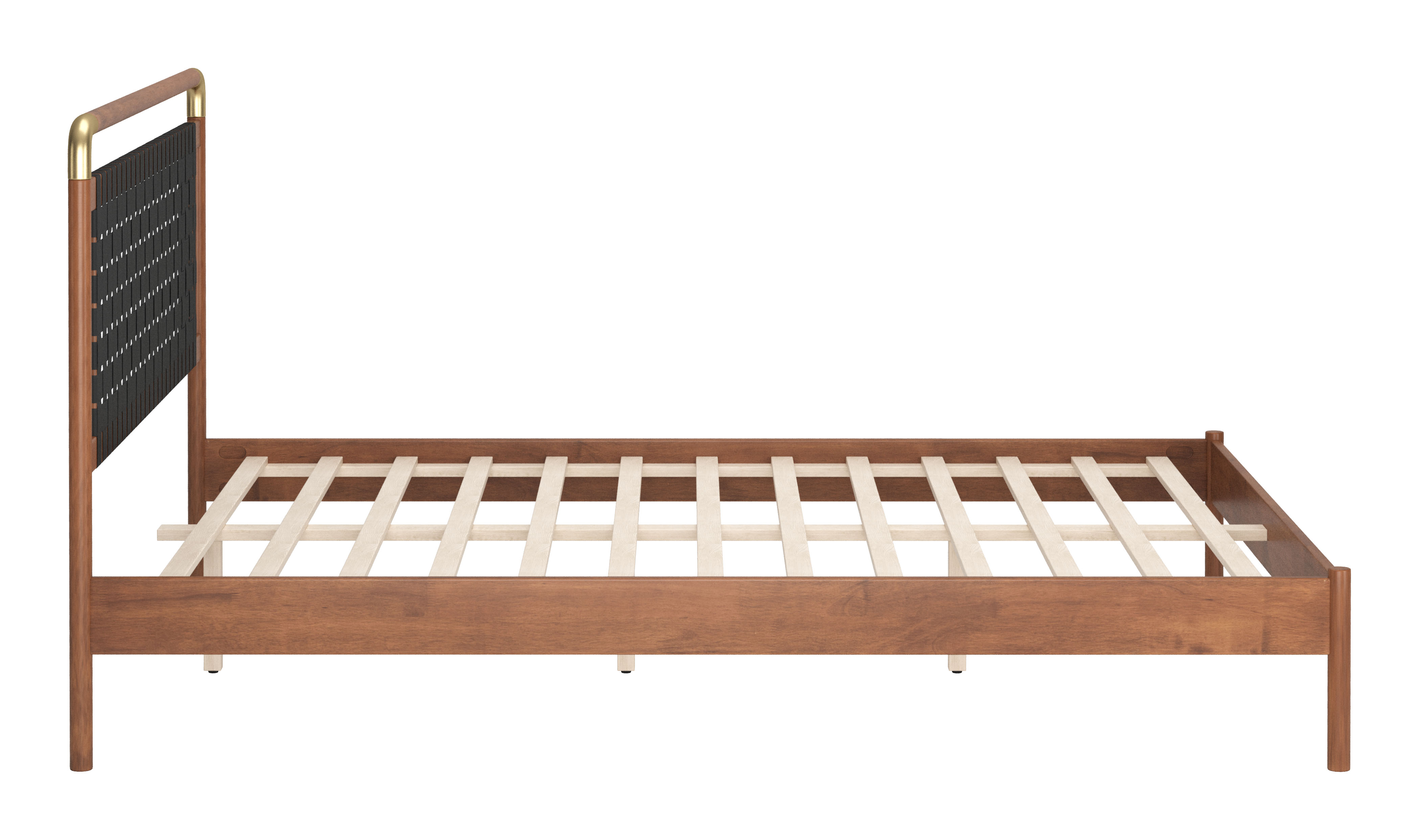 Netz Queen Bed Black & Walnut product image