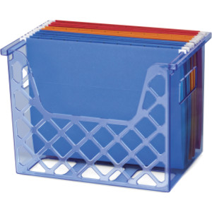 Blue Glacier&trade; Desktop File Organizer, Transparent Blue