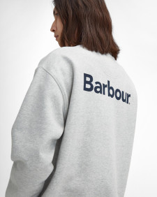 Brushed Nicholas Oversized Crew Neck Jumper Grey Marl
