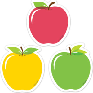 Apple Time Apples 3" Designer Cut-Outs, Pack of 36
