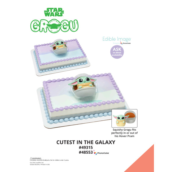 STAR WARS™ The Mandalorian Cutest in the Galaxy The Magic of Cakes® PhotoCake® Enhanced Background and Icing Page