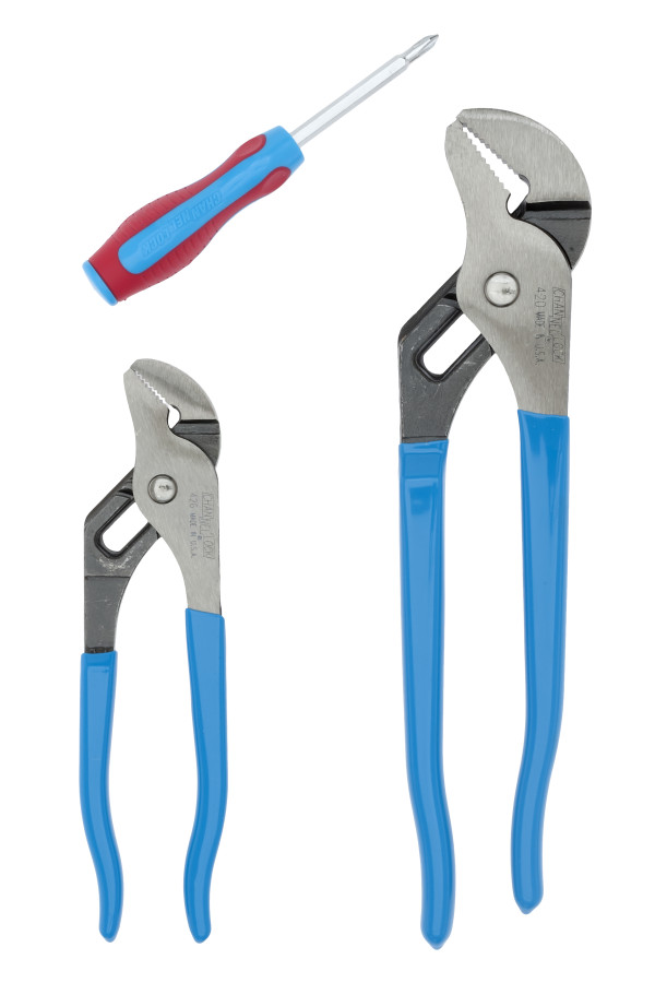 GS-1S 2pc Tongue & Groove Pliers Set with 2n1 CODE BLUE® Driver