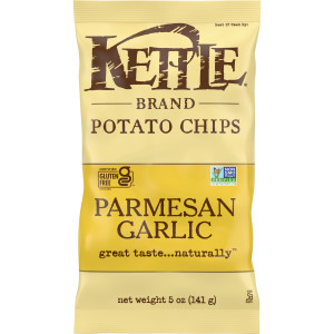 Kettle Brand Potato Chips, Parmesan Garlic Kettle Chips, 5 Oz