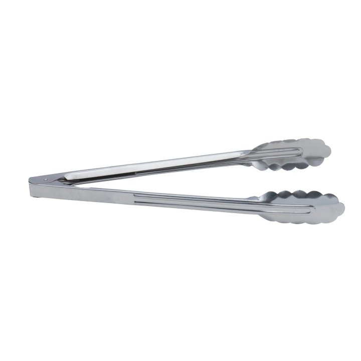 12-inch economy stainless steel utility tongs