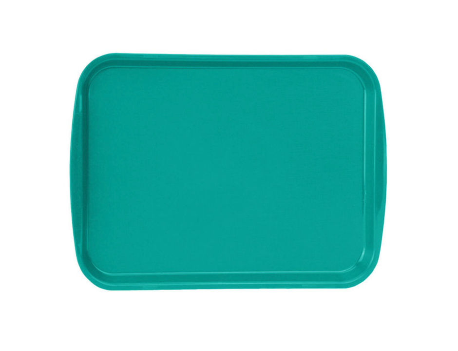 17 3/16" x 12 1/8" Traex® premium plastic fast-food tray in teal